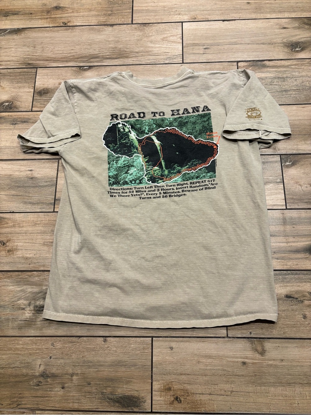 Vintage Crazy Shirts Kona Coffee Dye Road to Hana Maui Hawaii T Shirt Size Large